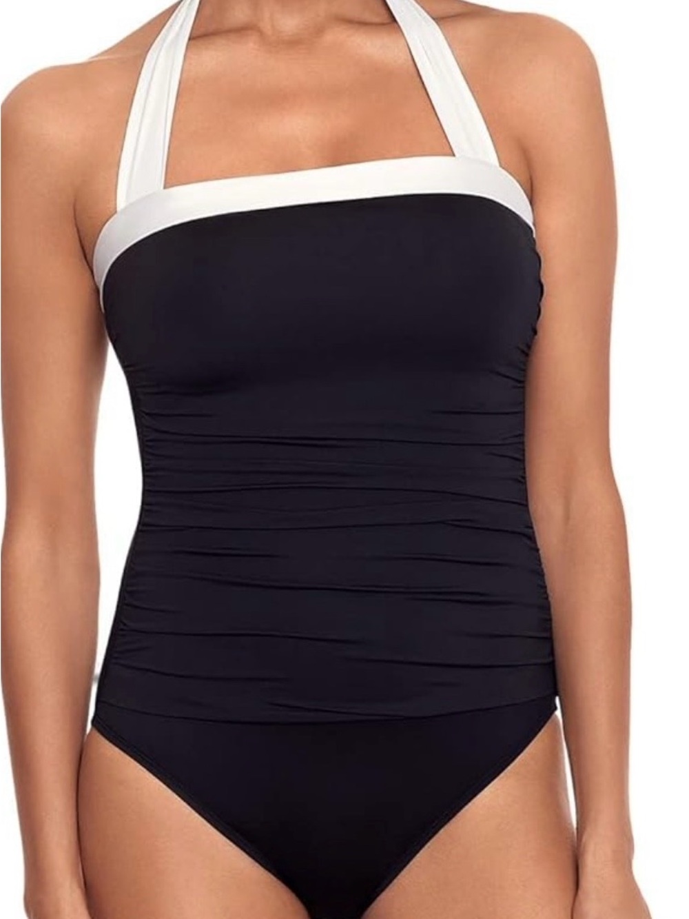 Lauren Ralph Lauren Bel Air Shirred Bandeau One-Piece Size - 14